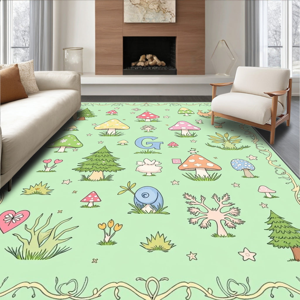 Whimsical Forest Fairy Garden Rug