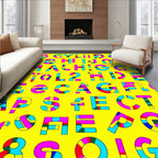 Bold Alphabet Blocks Colorful Rug