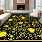 Cosmic Yellow Alphabet Planet Collection Rug