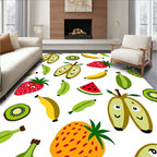 Whimsical Fruit Medley Red Green Yellow Rug
