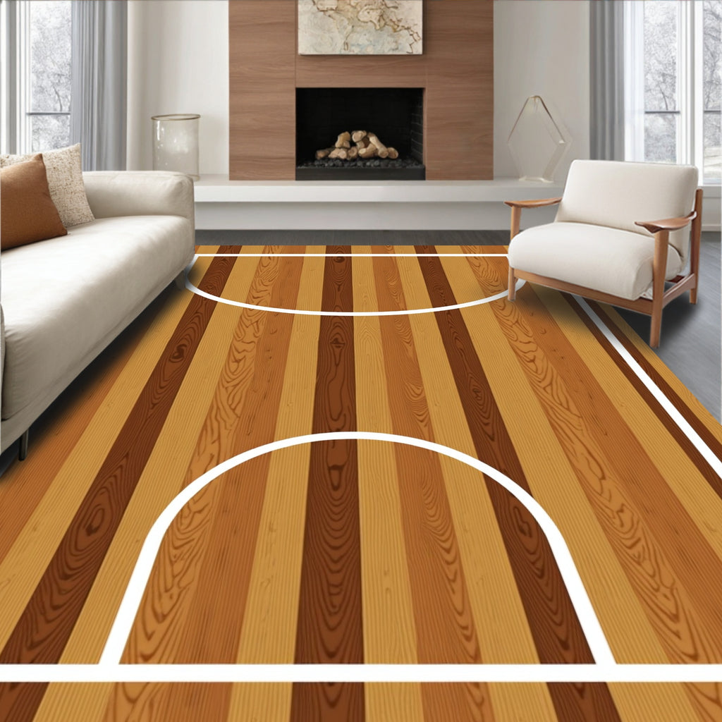 Wooden Court Stripes Rug