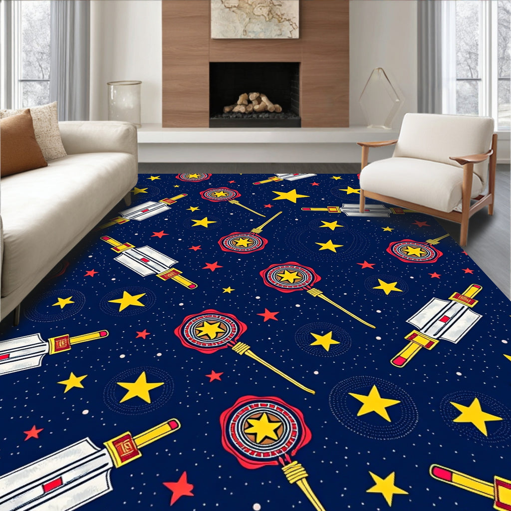 Cosmic Celestial Starry Night Wand Rug