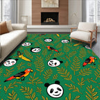 Playful Panda Parrot Banana Jungle Rug