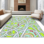 Abstract Cityscape Highway Overpass Rug