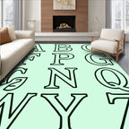 Bold Alphabet Outline Graphic Rug