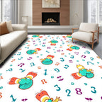 Colorful Cartoon Caterpillar Number Medley Rug