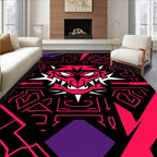 Fierce Pink Cybernetic Monster Graphic Rug