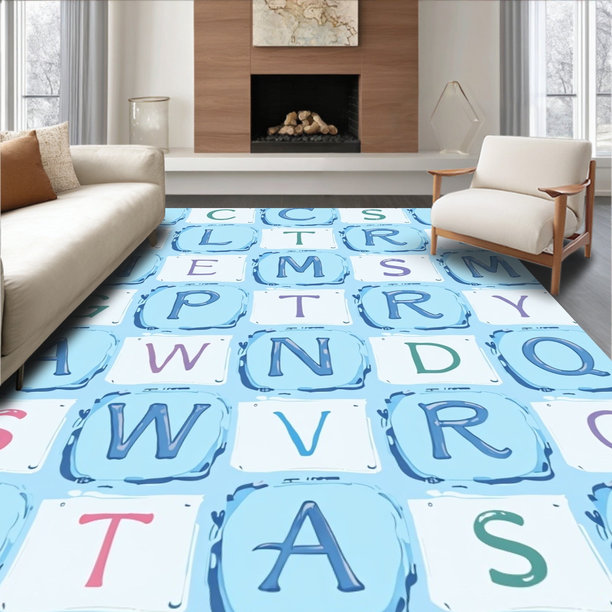 Alphabet Ice Blocks Rug