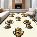 Golden Trophy Repeat Composition Rug