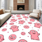 Pink Whimsical Character Repeat Rug