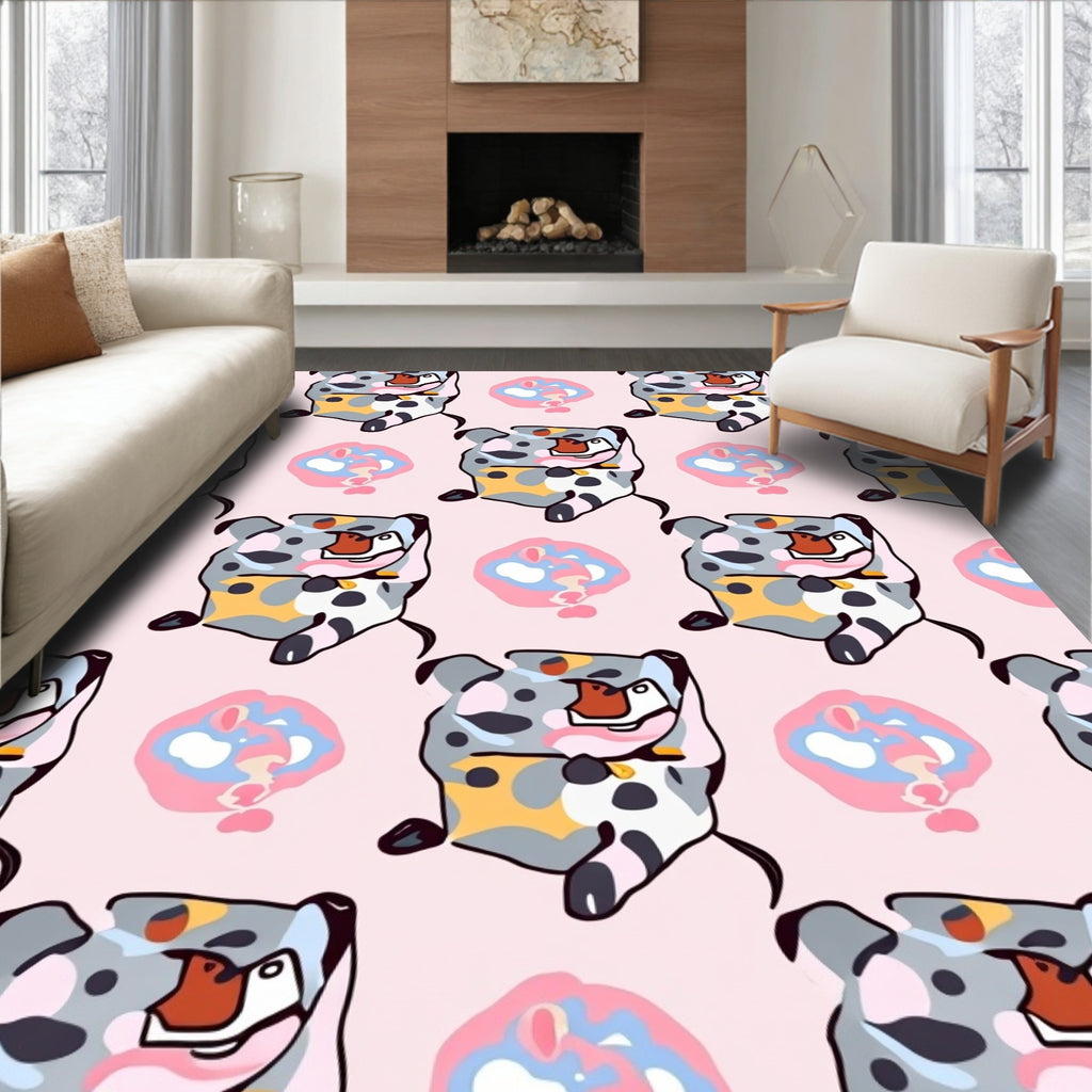 Playful Fauvist Animal Spotty Abstract Rug