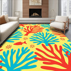 Coral Reef Fish Abstract Art Rug