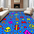 Vibrant Alphabet And Stars Scatter Rug