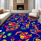 Retro Pixelated Graffiti Explosion Rug