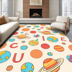 Space Planets Alphabet Whimsy Rug