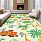 Jungle Safari Train Adventure Rug