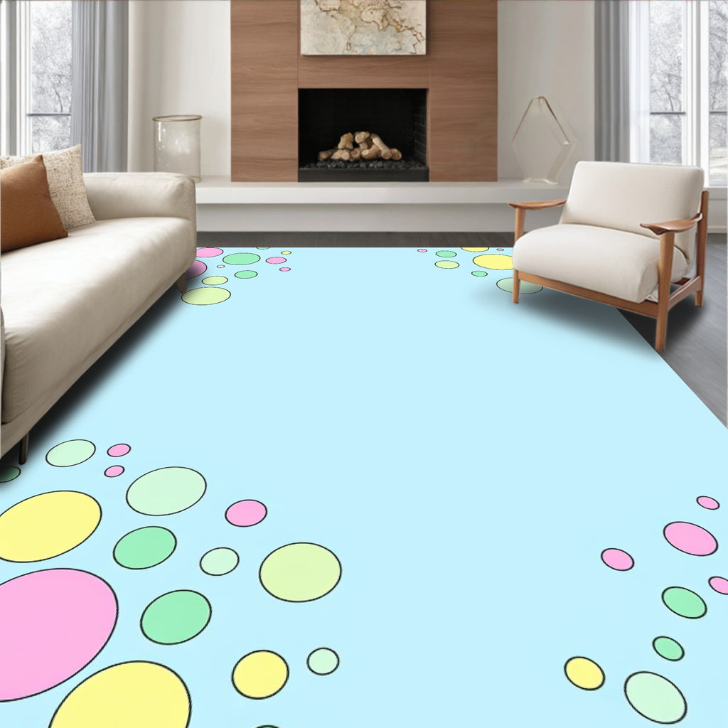 Pastel Bubble Cluster Geometric Rug