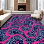 Vibrant Pink Swirl Organic Flow Rug
