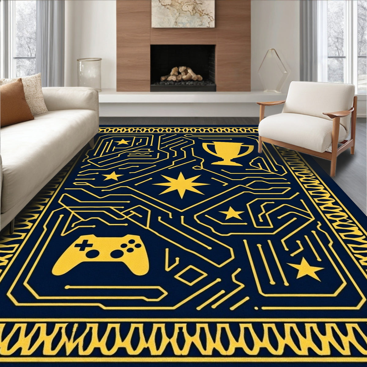 Pcb Rug Yellow Circuit Board Trophy Gaming Rug – Rug Redesign