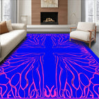 Vibrant Pink Electric Swirls Rug