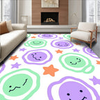 Whimsical Pastel Egg Stars Rug