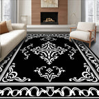 Monochromatic Filigree Centerpiece Rug