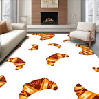 Golden Croissant Repeat Art Rug