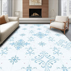 Light Blue Ornate Medallion Rug