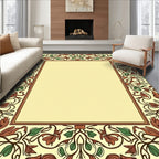 Art Nouveau Botanical Border Rug