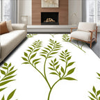 Nature Green Leafy Branches Area Rug