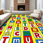 Primary Colors Alphabet Blocks Rug
