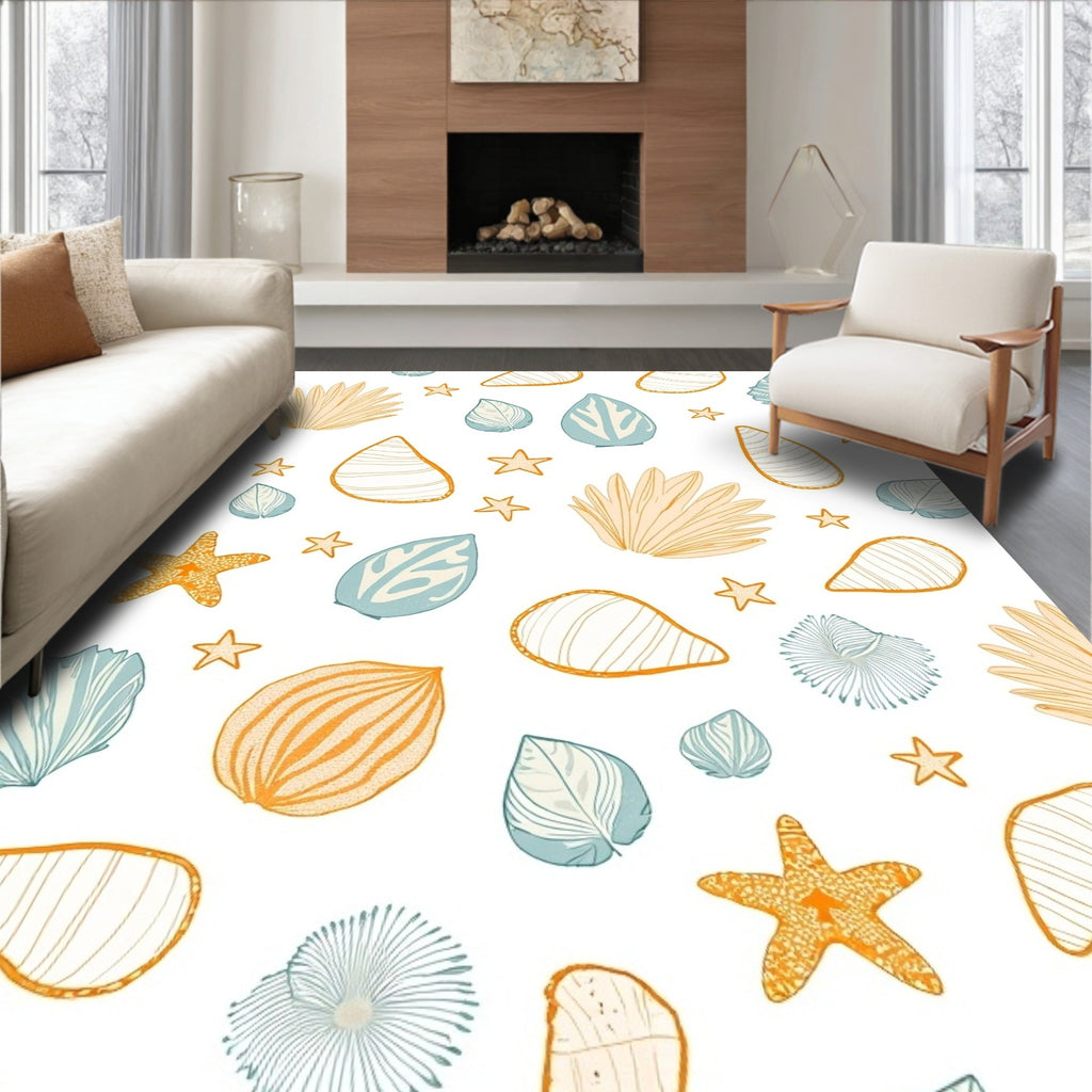 Coastal Shell Starfish Breeze Rug
