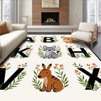 Alphabet Animals Botanical Garden Rug