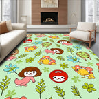 Whimsical Cartoon Critters Garden Rug