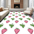 Pink Strawberry Garden Arrangement Rug