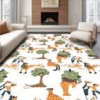 Amber Giraffe Tree Animal Whimsy Rug