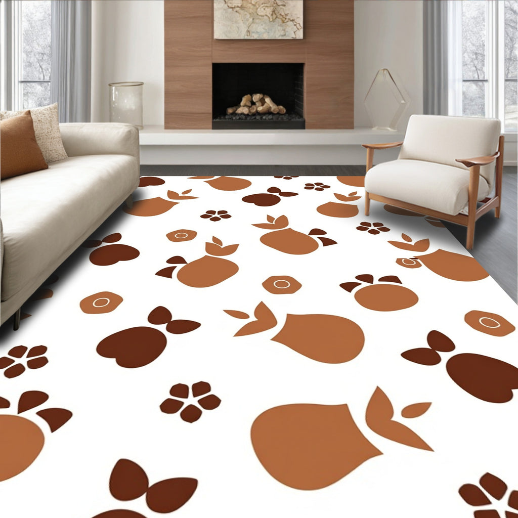 Earthy Tone Budding Vase Collection Rug