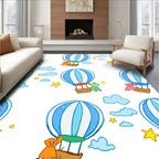 Whimsical Hot Air Balloon Adventure Rug