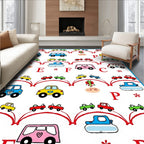 Whimsical Red Arch Car Collection Rug