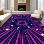 Pink Starburst Cosmic Night Rug