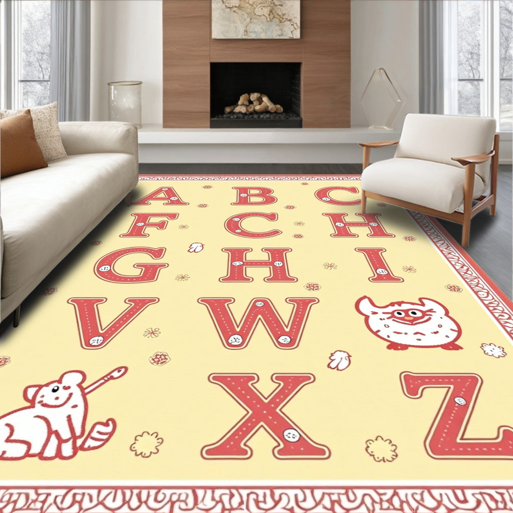 Whimsical Alphabet Kids Play Rug