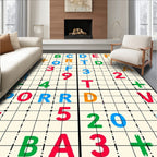 Alphabetical Geometric Grid Rug