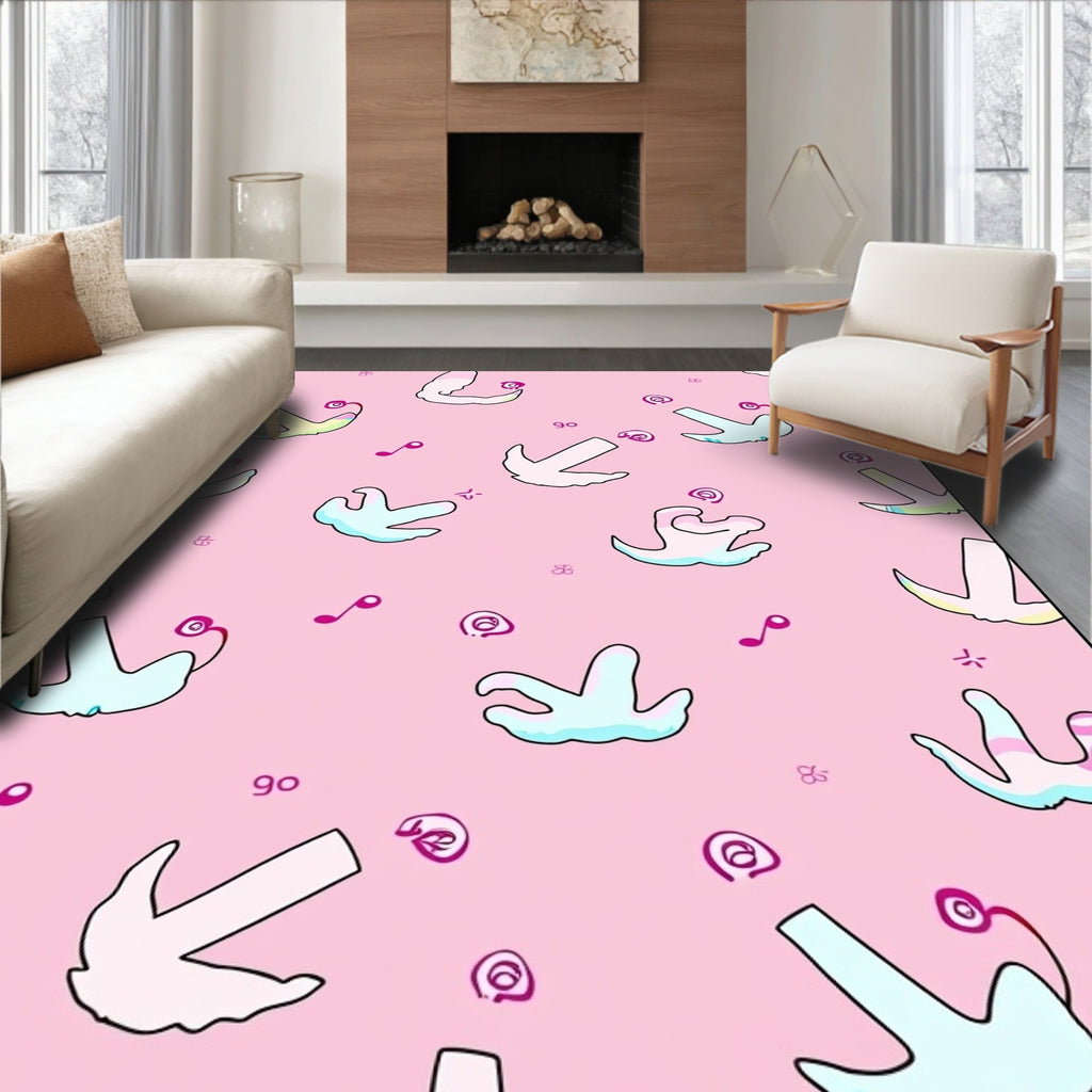 Whimsical Pastel Creature Arrows Rug