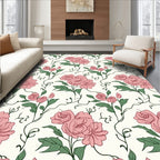 Blush Pink Rose Vine Garland Rug