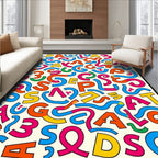 Bold Alphabet Collage Splash Rug