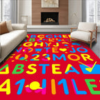 Alphabet Colors Geometric Shapes Rug