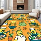 Playful Bears Cooking A Meal Collage Rug