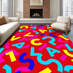 Retro Primary Color Alphabet Pop Rug
