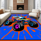 Wild Shark Monster Truck Explosion Rug