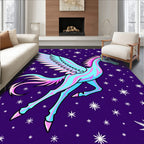 Swirling Pink Blue Winged Celestial Horse Rug